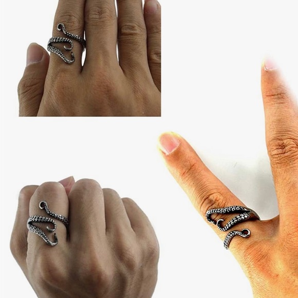 Silver tentacle ring - Picture 4 of 5